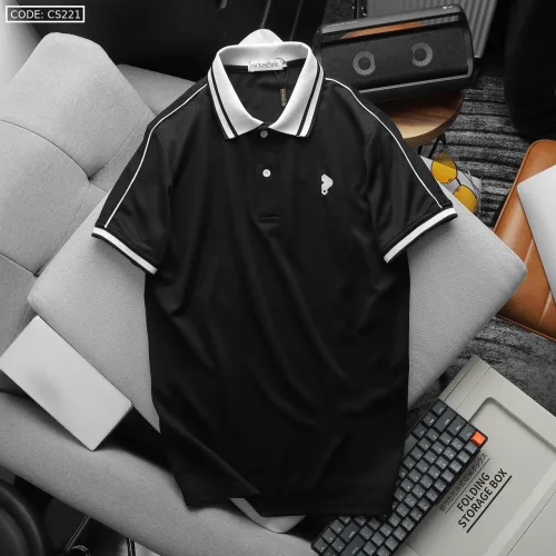 Áo Thun Nam Polo Cổ Bẻ Thêu Logo Vải music tổ ong