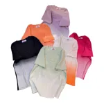Áo thun nữ Baby Tee loang 2 màu chữ nổi ôm body từ 35kg - 55kg