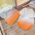 Áo thun nữ Baby Tee loang 2 màu chữ nổi ôm body từ 35kg - 55kg