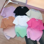 Áo thun nữ Baby Tee loang 2 màu  ôm body từ 35kg - 55kg