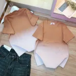 Áo thun nữ Baby Tee loang 2 màu  ôm body từ 35kg - 55kg