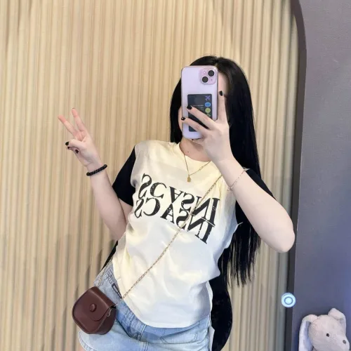 Áo thun nữ Baby Tee ôm body tay áo màu Raglan từ 35kg - 55kg