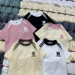 Áo thun nữ Baby Tee ôm body từ 35kg - 55kg in chữ B bên trái