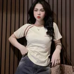 Áo thun nữ Baby Tee ôm body từ 35kg - 55kg in chữ B bên trái