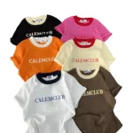 Áo thun nữ Baby Tee ôm body từ 35kg - 55kg in chữ CALEMCLUB