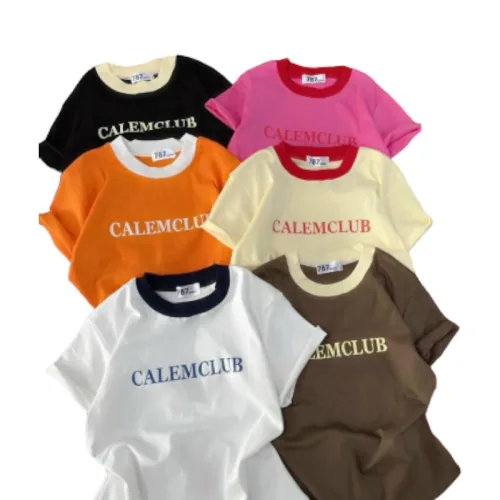 Áo thun nữ Baby Tee ôm body từ 35kg - 55kg in chữ CALEMCLUB