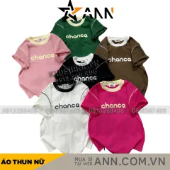 Áo thun nữ Baby Tee ôm body từ 35kg - 55kg in chữ CHANCE