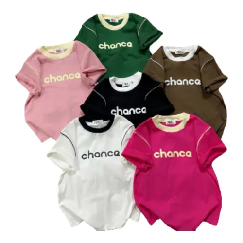 Áo thun nữ Baby Tee ôm body từ 35kg - 55kg in chữ CHANCE