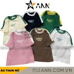 Áo thun nữ Baby Tee ôm body từ 35kg - 55kg in chữ DONT