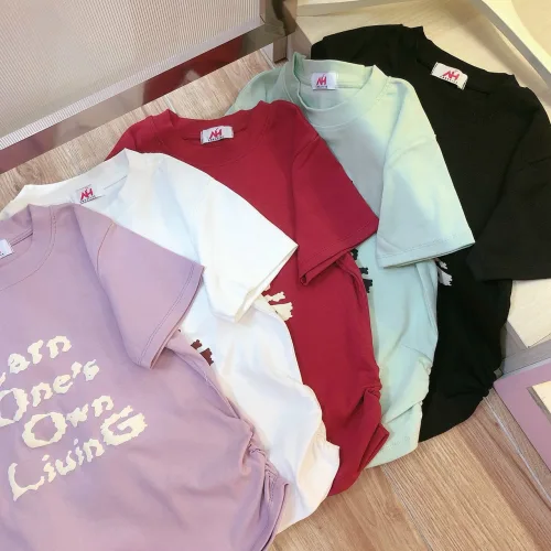 Áo thun nữ Baby Tee ôm body từ 35kg - 55kg in chữ Earn One