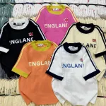 Áo thun nữ Baby Tee ôm body từ 35kg - 55kg In chữ ENGLAND