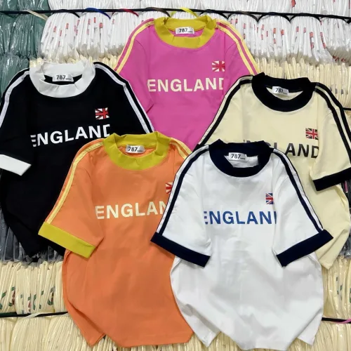 Áo thun nữ Baby Tee ôm body từ 35kg - 55kg In chữ ENGLAND