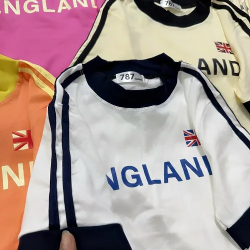 Áo thun nữ Baby Tee ôm body từ 35kg - 55kg In chữ ENGLAND