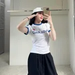 Áo thun nữ Baby Tee ôm body từ 35kg - 55kg In chữ ENGLAND