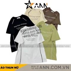 Áo thun nữ Baby Tee ôm body từ 35kg - 55kg in chữ hang your dream