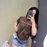 Áo thun nữ Baby Tee ôm body từ 35kg - 55kg in chữ hang your dream