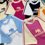 Áo thun nữ Baby Tee ôm body từ 35kg - 55kg in chữ MAKEITRAIN
