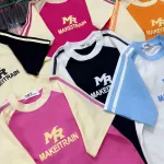 Áo thun nữ Baby Tee ôm body từ 35kg - 55kg in chữ MAKEITRAIN