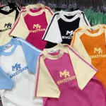 Áo thun nữ Baby Tee ôm body từ 35kg - 55kg in chữ MAKEITRAIN