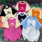 Áo thun nữ Baby Tee ôm body từ 35kg - 55kg in chữ MAKEITRAIN