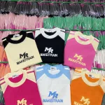 Áo thun nữ Baby Tee ôm body từ 35kg - 55kg in chữ MAKEITRAIN