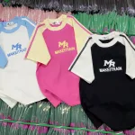 Áo thun nữ Baby Tee ôm body từ 35kg - 55kg in chữ MAKEITRAIN