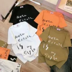 Áo thun nữ Baby Tee ôm body từ 35kg - 55kg in chữ Meta