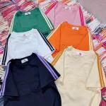 Áo thun nữ Baby Tee ôm body từ 35kg - 55kg In Chữ Nổi Aa