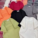 Áo thun nữ Baby Tee ôm body từ 35kg - 55kg In chữ Nổi BOSTON