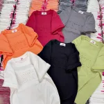 Áo thun nữ Baby Tee ôm body từ 35kg - 55kg In chữ Nổi BOSTON
