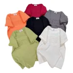 Áo thun nữ Baby Tee ôm body từ 35kg - 55kg In chữ Nổi BOSTON