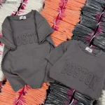 Áo thun nữ Baby Tee ôm body từ 35kg - 55kg In chữ Nổi BOSTON