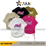 Áo thun nữ Baby Tee ôm body từ 35kg - 55kg in chữ Pink