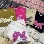 Áo thun nữ Baby Tee ôm body từ 35kg - 55kg in chữ Pink