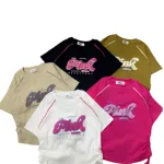 Áo thun nữ Baby Tee ôm body từ 35kg - 55kg in chữ Pink