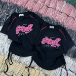 Áo thun nữ Baby Tee ôm body từ 35kg - 55kg in chữ Pink
