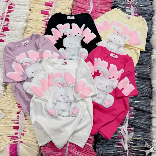 Áo thun nữ Baby Tee ôm body từ 35kg - 55kg in con thỏ