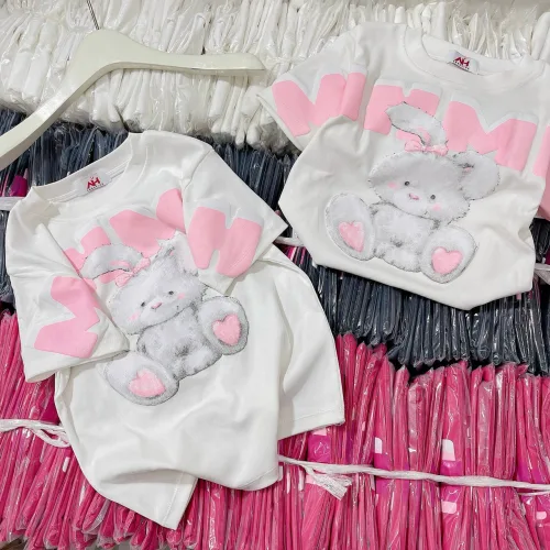 Áo thun nữ Baby Tee ôm body từ 35kg - 55kg in con thỏ