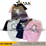 Áo thun nữ Baby Tee ôm body từ 35kg - 55kg in hình bé gái