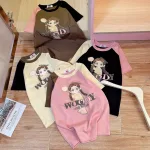 Áo thun nữ Baby Tee ôm body từ 35kg - 55kg in hình bé gái