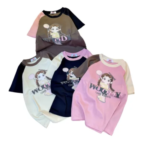 Áo thun nữ Baby Tee ôm body từ 35kg - 55kg in hình bé gái
