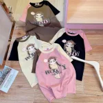 Áo thun nữ Baby Tee ôm body từ 35kg - 55kg in hình bé gái