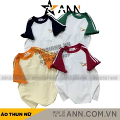 Áo thun nữ Baby Tee ôm body từ 35kg - 55kg in Hình Con Chó bên trái