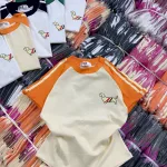 Áo thun nữ Baby Tee ôm body từ 35kg - 55kg in Hình Con Chó bên trái