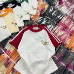 Áo thun nữ Baby Tee ôm body từ 35kg - 55kg in Hình Con Chó bên trái