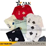 Áo thun nữ Baby Tee ôm body từ 35kg - 55kg in hình lá bài