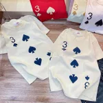 Áo thun nữ Baby Tee ôm body từ 35kg - 55kg in hình lá bài