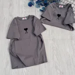 Áo thun nữ Baby Tee ôm body từ 35kg - 55kg in hình trái tim chữ A