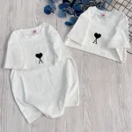 Áo thun nữ Baby Tee ôm body từ 35kg - 55kg in hình trái tim chữ A