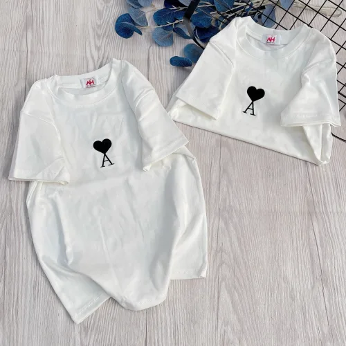 Áo thun nữ Baby Tee ôm body từ 35kg - 55kg in hình trái tim chữ A